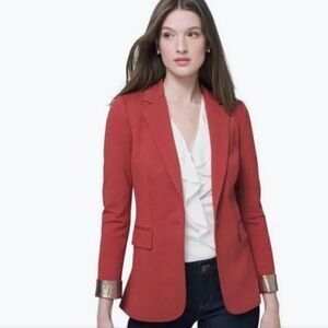 White House Black Market Rust Red Blazer